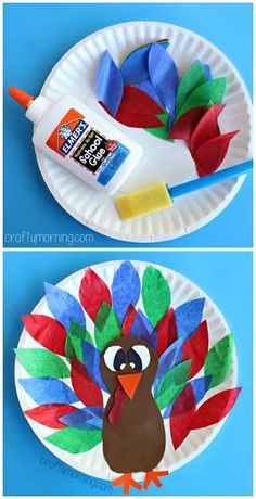 paper plate turkey craft for kids to make