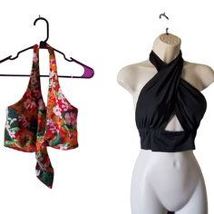 Sheinbae And Lily Rose Crop Halter Tops Xs Set Of 2 Black Multi Floral New New With Tags. See Photos For Details And Measurements. Black Floral Print Sleeveless Crop Top, Black Crop Halter Top For Spring, Black Crop Top Halter For Spring, Black Halter Crop Top For Spring, Black Floral Print Crop Top For Party, Black Halter Top For Spring, Black Triangle Top Crop Top Casual, Casual Black Triangle Top Crop Top, Casual Black Triangle Crop Top