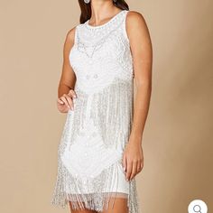 This Dress Was Only Worn Once. It Is Great Quality. I Normally Wear A Size Two, Buy I Found The Dress To Run Big. This Is A Size 0. I Am 5’2” And 125lbs. Premier Dress, Night Out Style, Long Sleeve Evening Gowns, Beaded Cocktail Dress, Perfect Prom Dress, Jewel Neckline, Fringe Dress, Ball Gowns Prom, Satin Gown