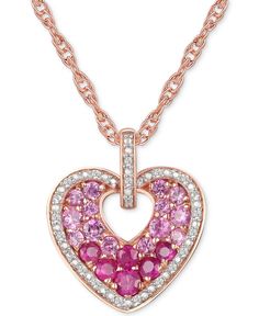 A modern take on a timeless design, this ruby and diamond heart-shaped pendant has a charming open-work style, an ideal gift for yourself or someone special. Luxurious Jewelry, Macys Jewelry, Jewelry Repair, Heart Jewelry, Diamond Heart, Heart Pendant Necklace, Jewelry Plate, Pink Sapphire, Luxury Jewelry