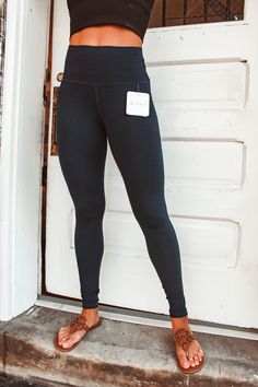 Meet our 5" Soft & Seamless Legging 2.0 - if you've ever tried our leggings before, these are the same material! The only difference is these come sized (rather than one size fits all), which we feel is honestly better and they include an inside pocket! They feature a wide, high rise waistband that lies flat against your skin with an interior waistband pocket to hold keys, cards, and cash. They offer a flattering seam detail, peach skin material, and stretchy fabrication that is not see thro Seamless Leggings, Brighten Your Day, One Size Fits All, Inside Pocket, High Rise, Sweatpants, Leggings, Navy, Skin