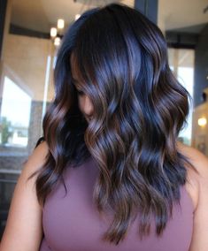 Brown Hair For Fall, Coffee Highlights, Trendy Fall Hair Color, Hair Colors To Try, Party Hairstyle, Latina Hair, Something Wild, Straight Hair Cuts