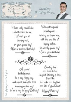 a birthday card with the words happy birthday written on it and an image of a man in