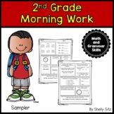 the 2nd grade morning work packet for students