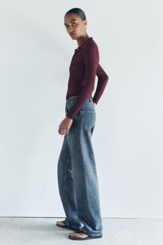 Affordable Zara Medium Wash Jeans, Straight Leg Jeans Mid Waist, Zara Straight Marine Jeans, Zara Marine Straight Jeans Orange, Zara Marine Straight Jeans Green, Zara Waxed Jeans, Mid Rise Straight Leg Jeans Zara, Zara Jeans Straight Leg Pink Marine, Jeans Zw The Marine Straight