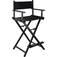 a black director's chair on a white background