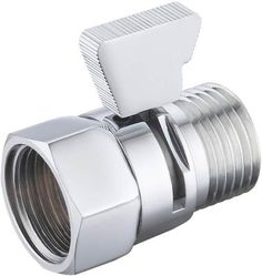 an image of a chrome plated metal ball valve