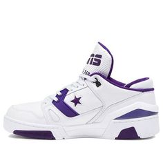 Converse ERX-260 Low 'White Court Purple' 165910C (SNKR/Retro/Unisex/Basketball) White Throwback High-top Skate Shoes, White High-top Throwback Skate Shoes, Retro White High-top Sneakers For Sports, Retro White Skate Shoes For Sports, White Sporty Skate Shoes For Sports Events, Sporty White Skate Shoes For Sports Events, Throwback White High-top Basketball Sneakers, White Throwback High-top Basketball Sneakers, Retro White Converse Sneakers