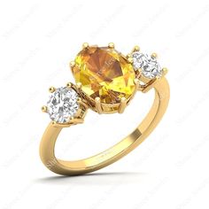 Yellow sapphire, also known as "Pukhraj" in Hindi, is a gemstone that belongs to the corundum family, just like blue sapphire. It is the yellow variety of corundum and is valued for its vibrant yellow color. Yellow sapphire is composed of aluminum oxide (Al2O3) with traces of iron that give it its yellow hue. The color of yellow sapphire can range from pale yellow to intense golden yellow. The most prized and valuable yellow sapphires typically exhibit a pure, vibrant yellow color without any hi Yellow Sapphire Ring For Gift, Luxury Multi-stone Yellow Sapphire Ring, Elegant Multi-stone Yellow Sapphire Jewelry, Diamond-cut Yellow Sapphire Jewelry In Yellow Gold, Yellow Sapphire Jewelry For Anniversary, Round Cut, Cultural Beliefs, Vedic Astrology, Yellow Sapphire, Yellow Color