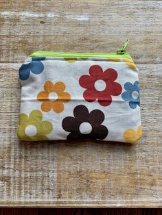 Hand wash, air dry.   Measurements:  4.5 inches by 3.5 inches. Retro Pouch Coin Purse, Retro Pouch Wallet For Daily Use, Vintage Multicolor Wallet For Daily Use, Retro Daily Use Coin Purse, Retro Coin Purse For Daily Use, Vintage Multicolor Wallets For Everyday Use, Vintage Multicolor Wallet For Everyday Use, Fabric Wallet, Retro Flowers