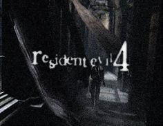 a man walking down a street next to a tall building with the words resident 4 on it