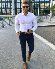 Outfit Business Casual Hombre Men Men Work Outfits, Jeans Formal, Mens Work Outfits, Mens Business Casual Outfits, White Shirt Outfits, Mens Fashion Work, Formal Men Outfit, Men Fashion Casual Shirts, Stylish Men Casual