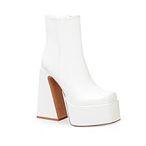 Boots Chunky Heel, Chunky Heel Booties, Casual High Heels, Boots Chunky, Platform Ankle Boots, Ankle Bootie, Chunky Heel, Casual Boots, Chunky Heels