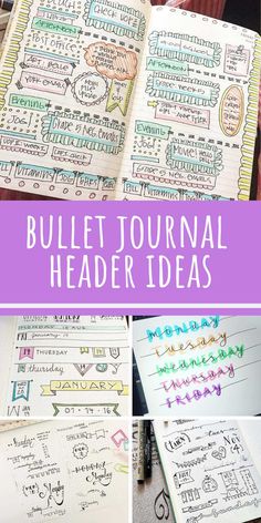 Bullet Journal Headers Ideas {So good you'll want to copy them!} Journal Headers Ideas, Bullet Journal Header Ideas, Journal Friends, Headers Ideas, Journal Headers, Bullet Journal Titles, Bullet Journal Headers, Friends Vintage, Bullet Journal Font