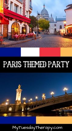 the paris themed party is going on