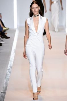 NEW MUGLER RUNWAY PLUNGING NECKLINE WHITE JUMPSUIT | eBay White V-neck Pantsuit For Party, White Summer Evening Pantsuit, White V-neck Jumpsuits And Rompers For Formal Occasions, White Evening Pantsuit For Spring, White Fitted V-neck Pantsuit, Perfect Cocktail Dress, White Clothes, Legging Outfits, Plunge Neckline