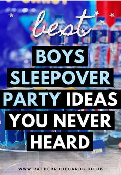 DIY creative boys sleepover party ideas Boys Slumber Party Ideas Sleepover, Boys Sleepover Party Ideas 12th Birthday, 13th Birthday Party Games For Boys, Dinosaur Sleepover Party, Kids Sleepover Ideas Boys, Gamer Sleepover Party, Boys Birthday Sleepover Ideas, Gaming Sleepover Party, 14th Birthday Party Ideas Boy