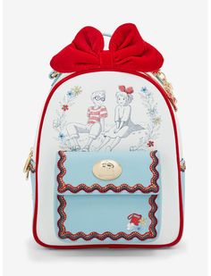 Our Universe Studio Ghibli Kiki's Delivery Service Kiki's Bow Mini Backpack - BoxLunch Exclusive Kiki And Tombo, Studio Ghibli Kiki's Delivery Service, Ghibli Kiki's Delivery Service, Cute Mini Backpacks, Kiki Delivery, Our Universe, Kiki's Delivery Service, Loungefly Bag, Velvet Bow