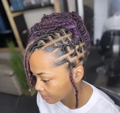 Loc Side Styles, Dreads Styles For Women Black Short, Locs Hairstyles Updo Dreads Styles, Loc Styles Medium Updo Women Short, Dreadlock Styles For Women Black Locs Dreads, Dread Updos For Black Women, Half Up Half Down Loc Styles For Women, Loc Styles For Short Hair Dreadlocks, Formal Loc Styles Black Women