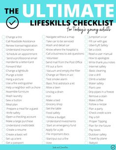 The ULTIMATE Lifeskills Checklist 8.5x11 PDF - Etsy Ireland Life Checklist, Get My Life Together, How To Apologize, Self Care Activities, Homeschool Curriculum, Life Organization, Self Development, Life Skills