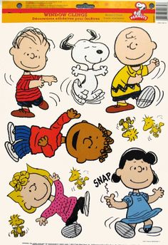 the peanuts gang sticker sheet