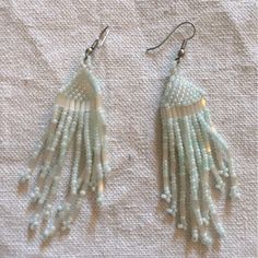 These Are So Fabulous!!! I Love These! I Get So Many Compliments On These! Super-Cute Boho Style! So Unique! Elegant Light Blue Beaded Drop Earrings, Elegant Light Blue Beaded Dangle Earrings, Elegant Light Blue Beaded Earrings, Trendy Blue Fringe Earrings, Elegant Turquoise Beaded Fringe Earrings, Blue Bohemian Earrings With Faceted Beads, Blue Bohemian Earrings With Fringe, Artisan Blue Earrings With Beaded Fringe, Bohemian Blue Beaded Fringe Earrings