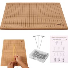 two pictures showing how to make a bamboo chopping board and the instructions for making it