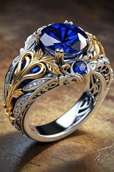 Rings Fantasy Magical, Sapphire Ring Men, Geek Engagement Rings, Animation Blender, Ancient Roman Jewelry, Roman Jewelry