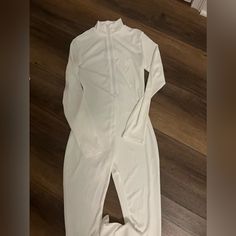 Jumpsuit From Amazon. Never Worn In Packaging White Fitted Loungewear Bodysuit, White Fitted Bodysuit For Loungewear, Fitted White Bodysuit For Loungewear, White Fitted Jumpsuit For Night Out, Amazon Pants, White Jumpsuit, Pant Jumpsuit, Jumpsuit Romper, Color White