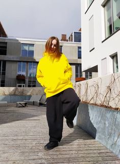 "Unisex bright yellow sweatshirt hoodie. Long oversize big hood cotton hoodie for man or woman. Extra long sleeves. Perfect hoodie for travelling. Large hood keeps your head warm. Two pockets in front. HQ-Heavy duty material. Density - 280g/m2. Made in EU. FABRIC: 82 % cotton 8% polyester. Size S Length front (in/cm) 31.5/80 Length back (in/cm) 33/85 Width (in/cm) 24.4/62 Sleeve length (in/cm) 26.4/67 Size M Length front (in/cm) 33/84 Length back (in/cm) 35/89 Width (in/cm) 25.6/65 Sleeve length Baggy Sweatshirt For Streetwear, Solid Baggy Sweatshirt For Streetwear, Oversized Yellow Hooded Hoodie, Oversized Yellow Cotton Hoodie, Yellow Hooded Casual Sweater, Casual Yellow Hooded Sweater, Oversized Yellow Casual Sweatshirt, Oversized Yellow Sweater For Streetwear, Oversized Hip Hop Hoodie With Long Sleeves