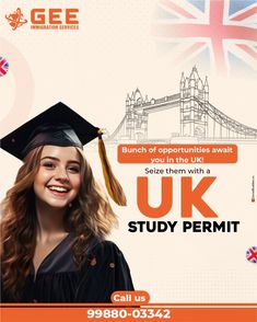 an advertisement for the uk study permit