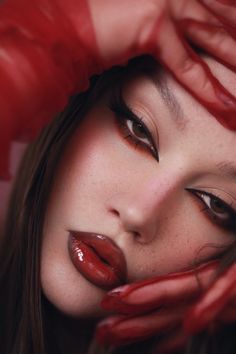 #makeupeditorial #eyemakeup #glowingmakeup #editorialmakeup #beatthatface #makeupdolls #beautyeditorial #glammakeup #aestheticmakeup #redmakeup #lightmakeup Smokey Red Makeup, Halloween Makeup 2024, Red Makeup Looks, Red Eye Makeup, Bold Makeup Looks, Red Lip Makeup, Valentines Makeup, Red Makeup, Dope Makeup