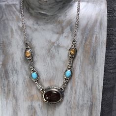 sterling silver carnelian necklace  | eBay Artisan Jewelry Necklaces, Carnelian Necklace, Handcrafted Artisan Jewelry, Lovely Colors, Sterling Silver Necklace, Turquoise Sterling Silver, Color Combination, Bezel Setting, Tiger Eye