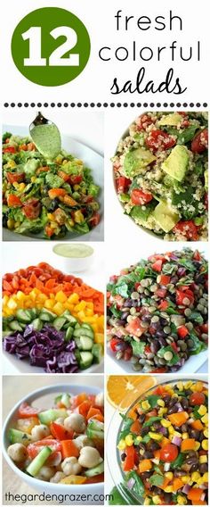 12 fresh and colorful salads that are ready to be eaten