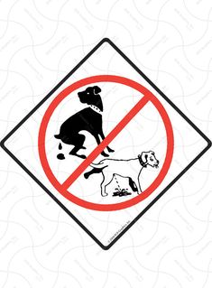 a no dogs allowed sign on a white background