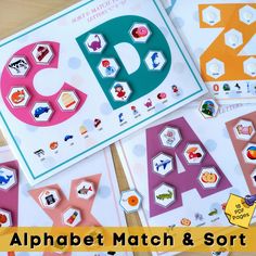 an alphabet match and sort activity for kids to practice letter recognition with their own hands