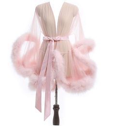 Sexy tulle robe with flirty marabou fur edge. Perfect for any special occasion such as prom, honey moon, Cocktail, Birthday, Photo Shoot, Masquerade Dancing Party, Anniversary, Engagement, Pageant, and more. Tulle, Fur, Satin Sash Length approx 34 inches Size S - suitable for size 0-6 Size M - suitable for size 8-14 Size L - suitable for size 16 - 20 Due to nature of the fur edge, some fur may fall off, however it will not affect the look. Turn around time around 1-2 weeks. Fancy Robes, Sheer Robe, Lingerie Party, Satin Sash, Ball Gowns Evening, Pretty Lingerie, French Lace, Mode Vintage, A Dress