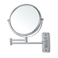 a wall mounted magnifying mirror on a white background