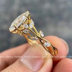 2.60CT Marquise Cut Moissanite Engagement Gift Ring, 14K Solid Yellow Gold Floral Bridal Wedding Ring, Proposal Wedding Gift Ring For Women, Cluster Marquise Proposal Ring For Her, Solid White/Yellow/Rose Gold Moissanite Diamond Ring, VVS1 Moissanite Marquise Ring, Unique Engagement Ring, Handmade Ring, Fine Jewelry, Women Jewelry, Customized Jewelry From Trionza Jewels 𝐃𝐞𝐬𝐢𝐠𝐧 𝐲𝐨𝐮𝐫 𝐭𝐫𝐚𝐣𝐞𝐜𝐭𝐨𝐫𝐲 𝐰𝐢𝐭𝐡 𝐂𝐨𝐧𝐟𝐢𝐝𝐞𝐧𝐜𝐞-𝐃𝐫𝐢𝐯𝐞𝐧 𝐚𝐧𝐝 𝐄𝐧𝐯𝐢𝐫𝐨𝐧𝐦𝐞𝐧𝐭𝐚𝐥𝐥𝐲-𝐅? Proposal Wedding, Ring Proposal, Marquise Ring, Moissanite Diamond Rings, Bridal Wedding Rings, Customized Jewelry, Proposal Ring, Floral Bridal, Gift Ring