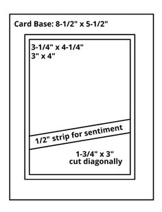 the measurements for a card base