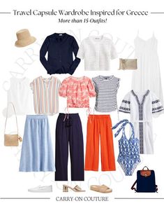 travel capsule wardrobe inspired for greece more than 15 outfits by carry on couture