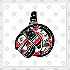 Orca drawn in Tlingit-Tsimshian style, Pacific Northwest. There is a story told in the body of this whale, of Natsilane, the seal hunter who carved the first Blackfish. -- Choose from our vast selection of art prints and posters to match with your desired size to make the perfect print or poster. Pick your favorite: Movies, TV Shows, Art, and so much more! Available in mini, small, medium, large, and extra-large depending on the design. For men, women, and children. Perfect for decoration. Killer Whale, Totem Pole, Killer Whales, Pacific Northwest, North West, Nativity, Native American, North America, Extra Large