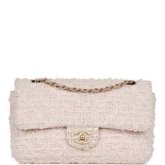 This Medium Single Flap Bag is in Pink and White Tweed with brushed gold hardware, CC turnlock closure, interwoven brushed gold tone chainlink and leather crossbody/shoulder strap, and a half moon pocket. The interior is lined in pink grossgrain fabric and includes one zip pocket and one slip pocket on the back wall.Collection: 13-series (2009-2010)Origin: FranceCondition: Pre-owned; Excellent - This bag retains its shape, no plastic on hardware resulting in scratching to turnlock, edging around Tweed Chanel Bag, Chanel Bag Pink, Chanel Tweed Bag, Manifestation 2025, Brushed Gold Hardware, Tweed Bag, Dream Bag, Chanel Tweed, Chanel Flap Bag