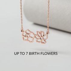 ** COMBINED FAMILY BIRTH FLOWER NECKLACE, made from sterling silver, with silver, 18k gold plated or 18k rose gold plated finish. This necklace can be personalized with multiple birth flowers of your kids, family members or friends, making a perfect unique gift for any special occasions.  I T E M ∙ D E T A I L S * Material: Sterling silver * Color: Sterling silver, 18k Yellow gold-plated, 18k Rose gold-plated * Character limits: Up to 8 birth flowers H O W ∙ T O ∙ O R D E R * Choose your finishing color and the number of Birth Flowers  * Leave us the birth month(s)  in the Personalization box * Add the item into your cart & check out as normal. P R O D U C T I O N ∙ T I M E * All of our items are made to order. Please check out announcement for the current processing time. * For rush order Family Flowers, Birth Flower Necklace, Floral Pendant Necklace, Necklace For Mom, Necklace For Her, Mothers Necklace, Floral Pendant, Birth Flower, Birth Month