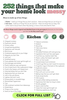 the 25 things you can do to make your home look messy info sheet for kids