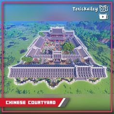 the chinese courtyard in minecraft