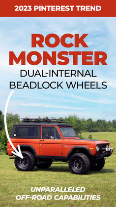 Rock Monster dual headlock wheels on Classic Ford Bronco Road Icon, Rock Monster, Custom Pickup Trucks