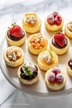 Mini Cheesecake Recipe - Saving Room for Dessert Easy Mini Cheesecake Recipe, Mini Cheesecakes Easy, Individual Cheesecakes, Mini Cheesecake Recipes, Easy Cheesecake, Mini Cheesecakes, Cheesecake Recipe, Cheesecake Recipes, Mini Cheesecake