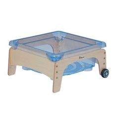 The compact design of the Mini Sand and Water Play Station, makes it ideal for corners or smaller spaces. If space isnt an issue  why not have two? One for sand and one for water. Made from high quality birch plywood.  Suitable for indoor and outdoor use (product should be stored indoors).    Wheels at one end for easy transportation;  Sturdy frame with two wheels and two fixed legs;  Durable tray with screw-on bung for emptying;  Includes wooden lid which can be used as a work surface;  Suitabl Water Play Station, Water Table Activities, Station 11, Stackable Tables, Small Office Desk, Water Station, Vinyl Chairs, Frame Desk, Laminate Doors