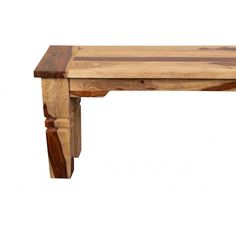 a wooden bench made out of wood on a white background